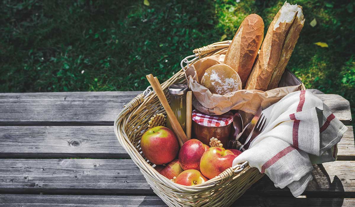 Picnic Basket with Food